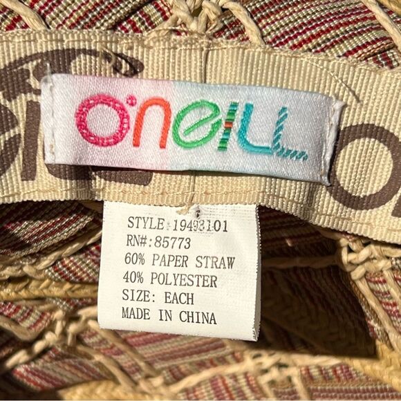O’NEILL Sun Hat 🔥 paper straw 🔥 excellent used condition 🔥 - Picture 3 of 3